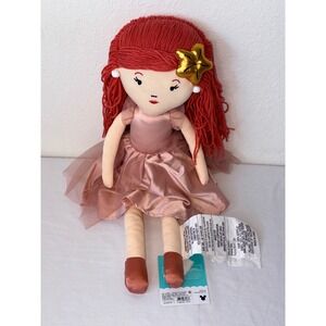 Disney Pillowfort Ariel The Little Mermaid Plush Throw Pillow Rag Doll Red Hair